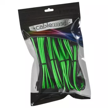 Set prolunga cavi CableMod CM-CAB-CKIT-N86KKLG-R — prolunghe di alimentazione 8+6 pin, nero/verde