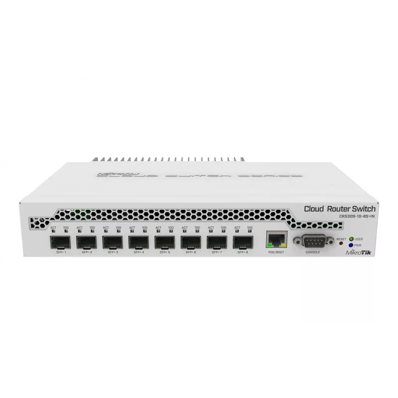 Mikrotik CRS309-1G-8S+ Gigabit Ethernet gestito (10/100/1000) Power over Ethernet (PoE) bianco