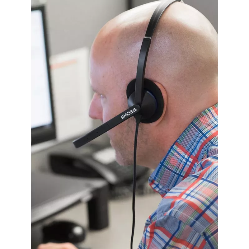 Koss CS200i headset cuffie con archetto cablate ufficio/call center nere