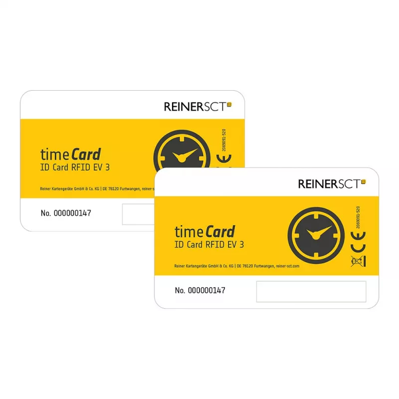 Smart card ReinerSCT timeCard Premium 25 DES — smart card sicura per rilevamento presenze e accesso