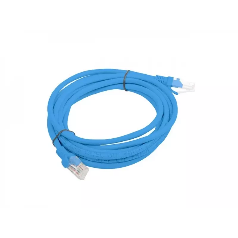 LANBERG PCU6-20CC-0300-B Cat6 U/UTP patch cord, 3 m, blu, confezione da 10