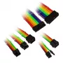 Set di prolunghe per cavi con guaina Kolink Core Adept — 6 pezzi, guaina in PET, conduttore in rame, lunghezze 300–350 mm