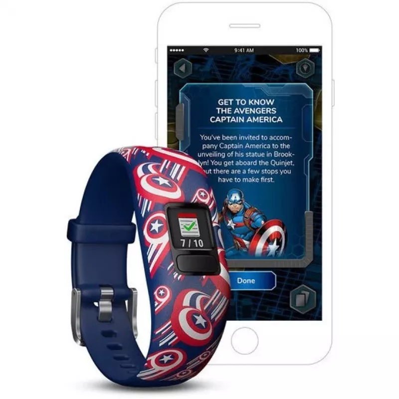 Garmin vivofit jr. 2 Marvel Captain America activity tracker per bambini
