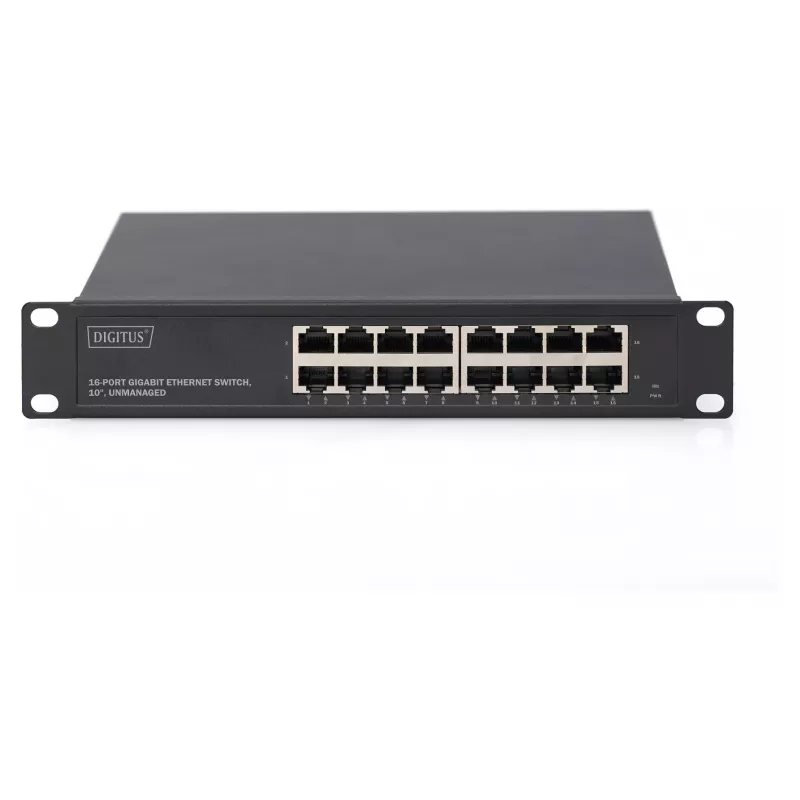 Switch di rete DIGITUS 10 pollici Gigabit Ethernet 16 porte unmanaged (modulo rackmount)