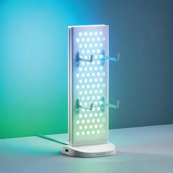Nanoleaf Pegboard Desk Dock, Bianco | 15 W | RGB