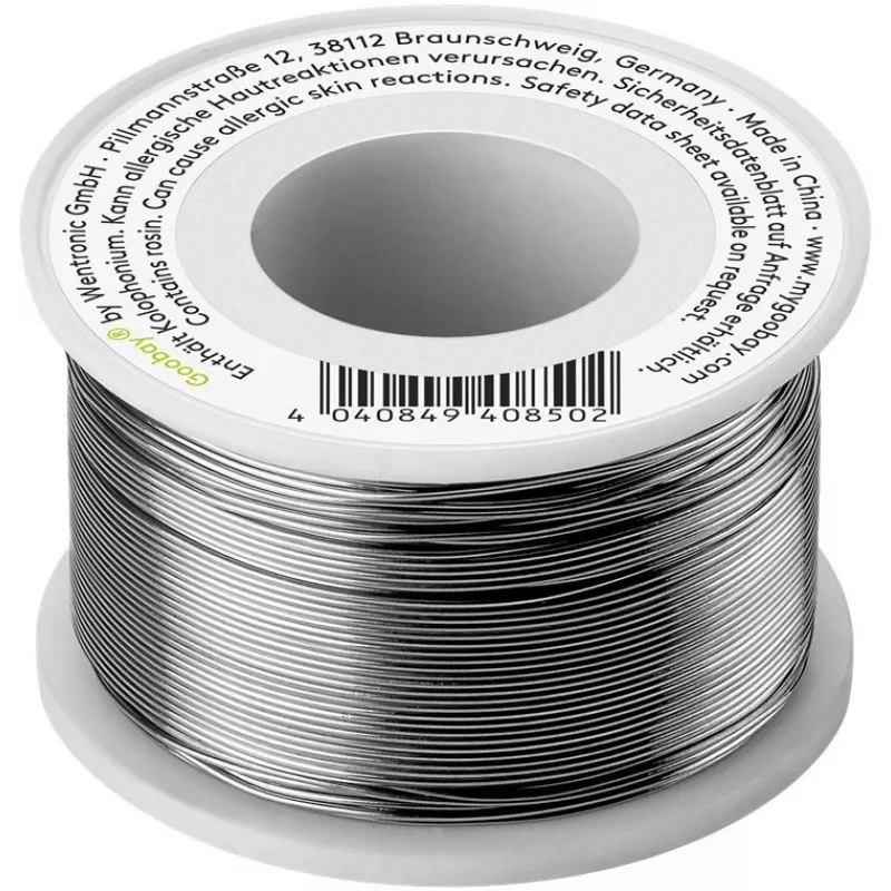 Stagno per saldatura GOOBAY senza piombo 0,56 mm 100 g – con flussante, lega a base Sn