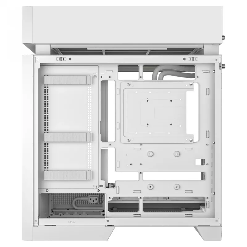 Case per PC desktop DeepCool CL6600 WH — bianco, supporta alimentatori ATX/PS2/SFX/SFX-L, 140 mm anteriore, 120/140 mm superiore/posteriore, unità 2,5 pollici e 3,5 pollici