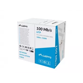 Cavo LAN UTP LANBERG LCU5-10CC-0100-S RJ45 100MB/S 100M grigio