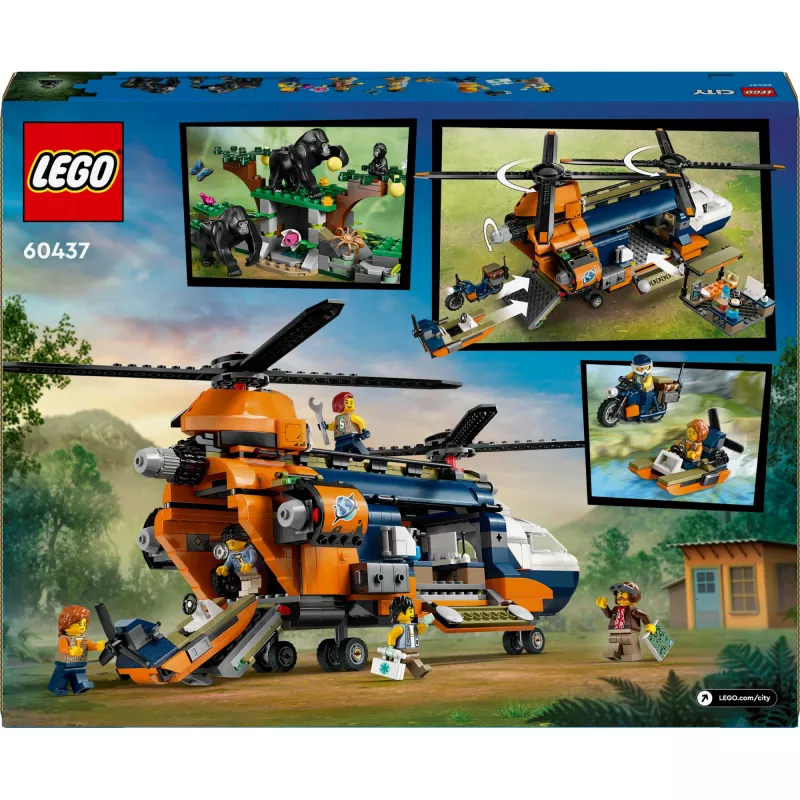 LEGO City 60437 elicottero Jungle Explorer al campo base