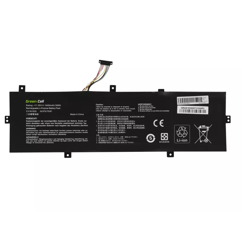 Batteria Green Cell AS163 per ASUS ZenBook UX430 serie