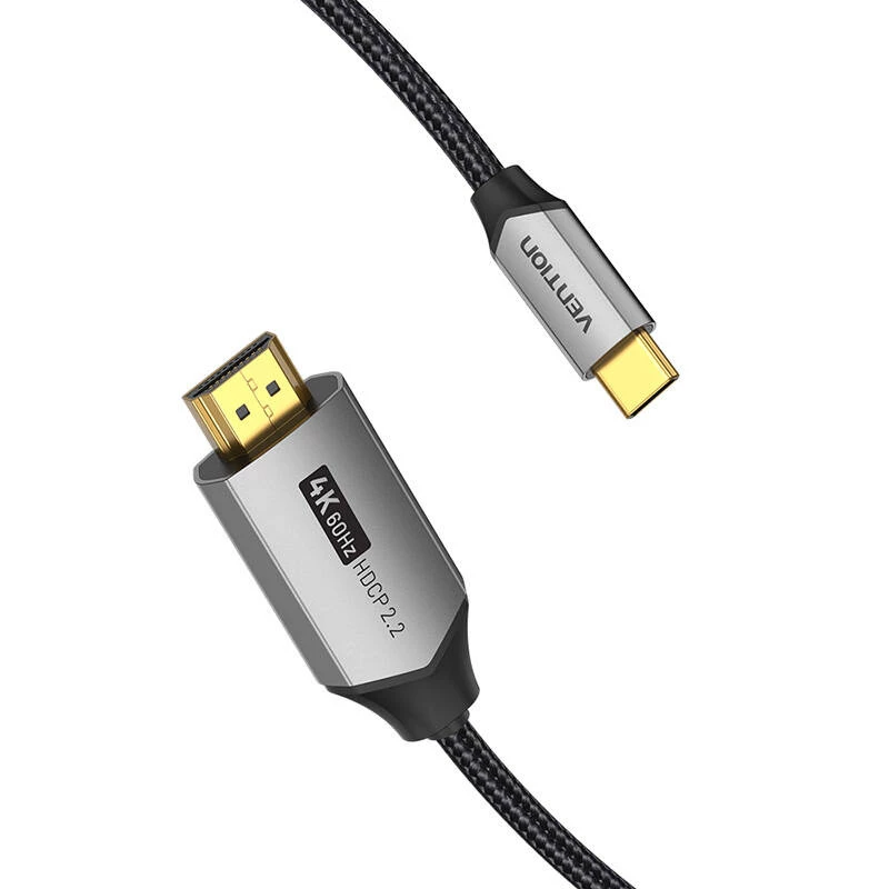 Cavo Vention USB-C a HDMI CRBBH – 2 m, 4K@60Hz, nero, USB-C a HDMI