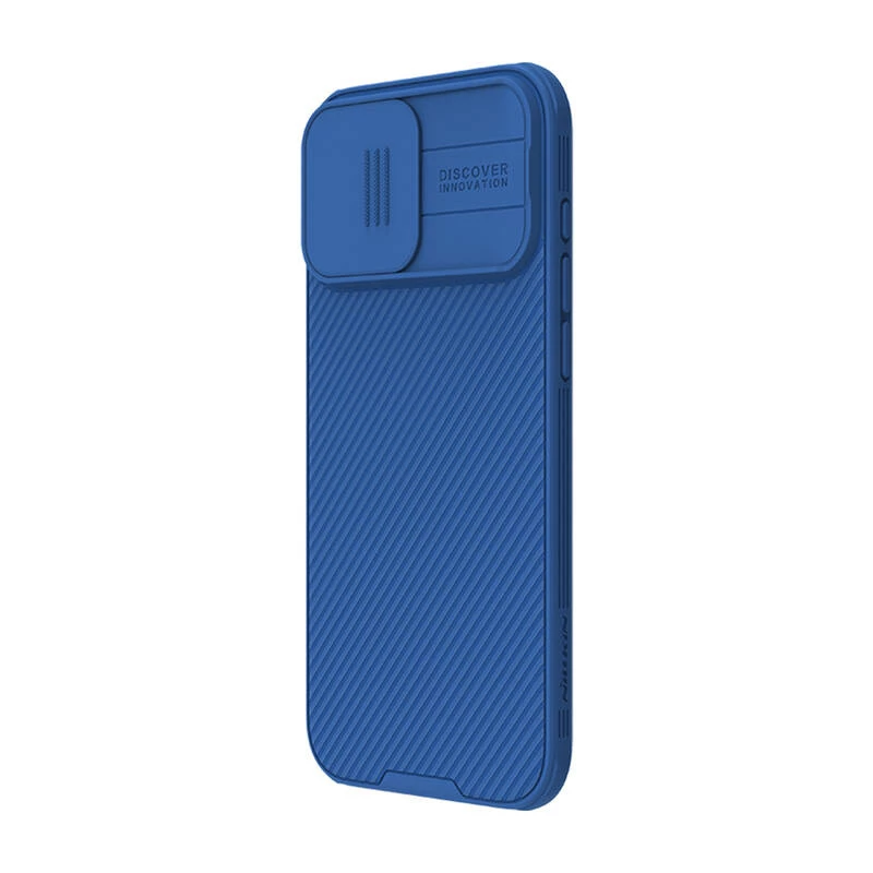 Custodia protettiva Nillkin CamShield Pro per iPhone 16 Pro Max, blu, copertura fotocamera scorrevole