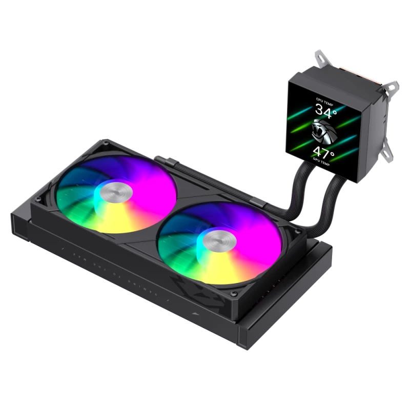 Dissipatore a liquido per CPU Gamemax | GLACIER 240 LCD BK | Intel, AMD