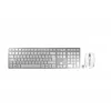 CHERRY DW 9100 slim tastiera mouse inclusi universale RF wireless + Bluetooth AZERTY francese argento