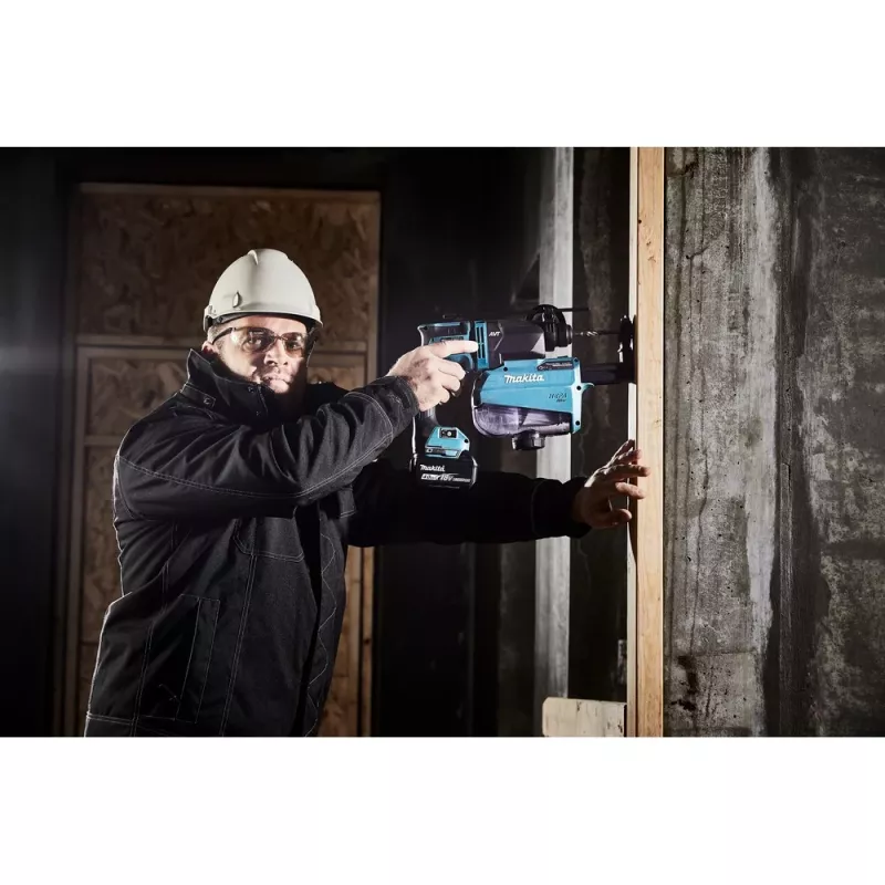 Martello combinato a batteria DHR182ZU, 18Volt, martello perforatore blu/nero, Bluetooth, senza batteria e caricabatterie