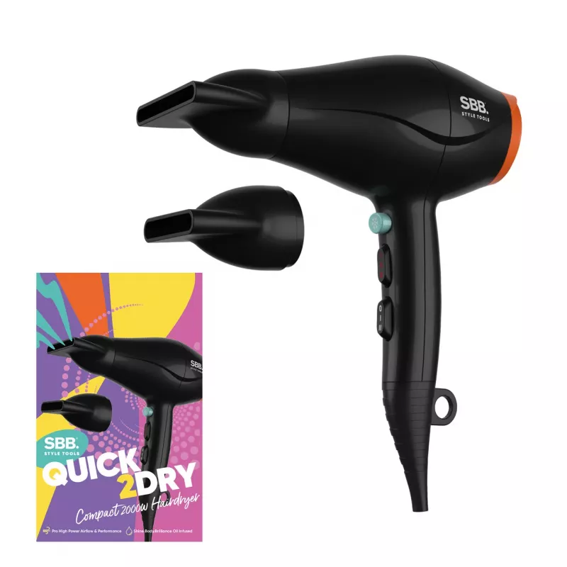 SBB SBDR-4000-EU asciugacapelli compatto, 2000 W
