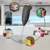 Clatronic MS 3089 Montalatte a batterie, nero/acciaio inox