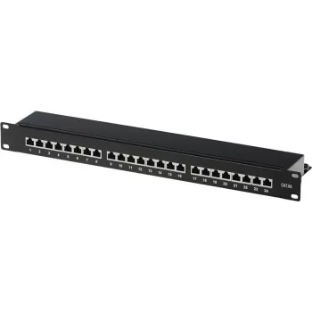 Patch panel helos 146868 — rackmount RJ-45 24 porte