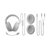 Cuffie con filo Genesis Toron 531 bianco con microfono, design on-ear leggero