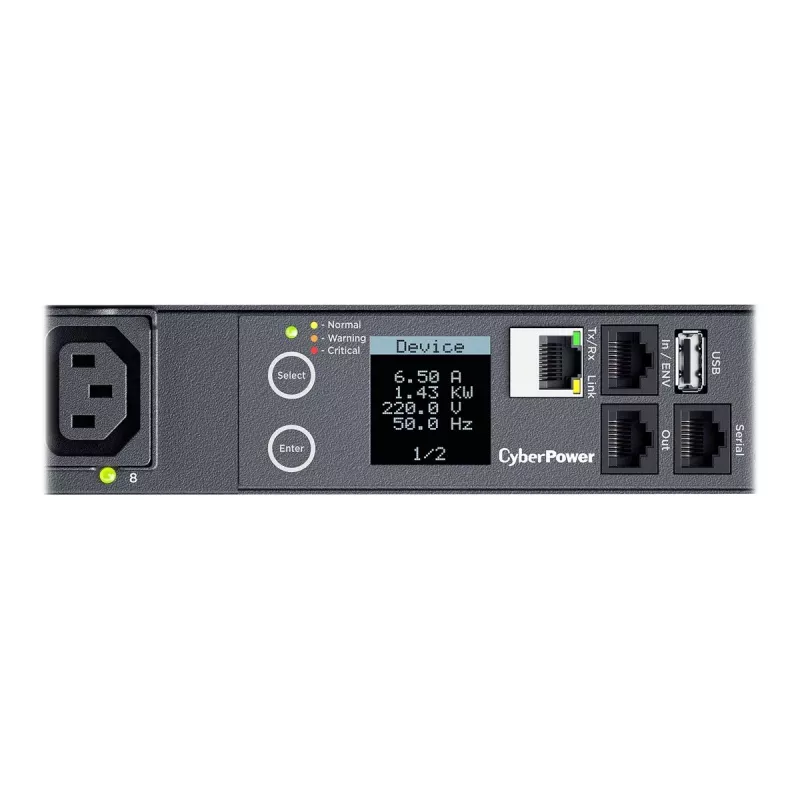 CyberPower PDU41005 Power Distribution Unit (PDU) 8 uscite AC 1U nero