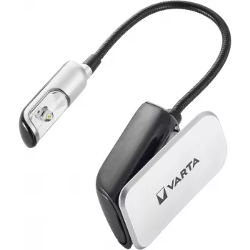 Varta 16618 - torcia a clip - nero - argento - plastica - LED - 1 lampada - 9 lm