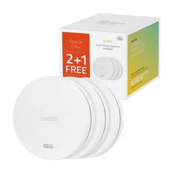 Avanca Hombli rilevatore di fumo smart bianco confezione promozionale 2+1
