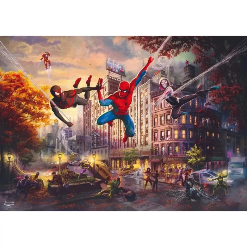 Puzzle Schmidt Spiele Thomas Kinkade Studios 1000 pezzi Marvel Spider-Man & Friends