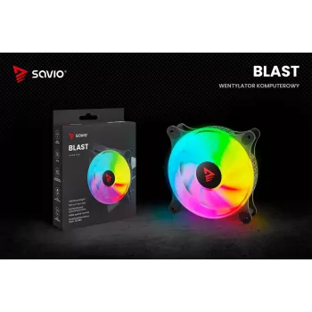 SAVIO Blast ventola per case 120mm ARGB PWM - Nero