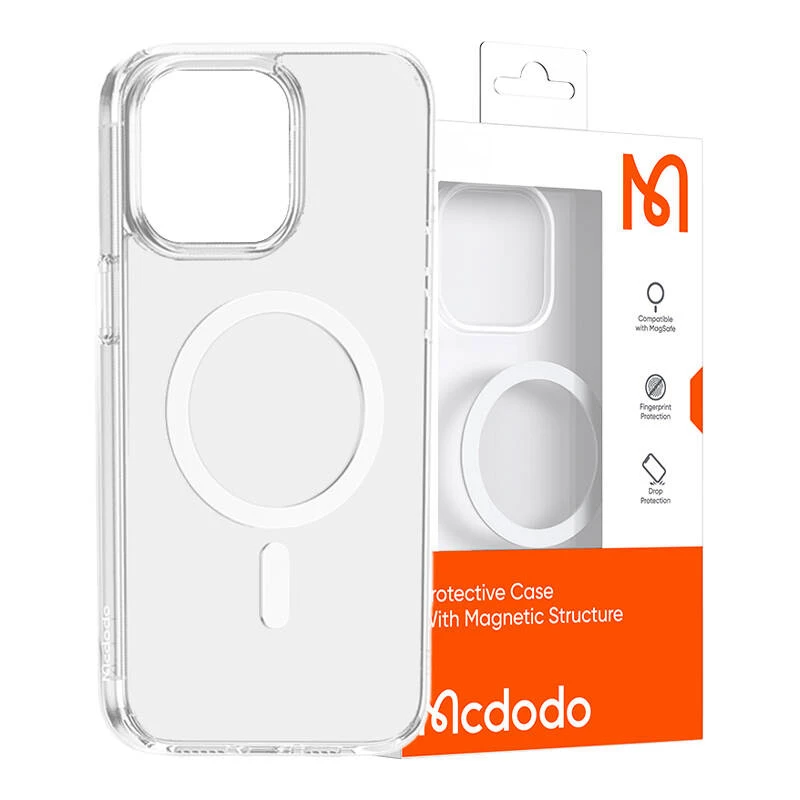 Custodia magnetica McDodo per iPhone 15 Pro (trasparente)