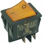 Bachmann interruttore a bilanciere serie 3652 interruttore off illuminato 2 poli nero/giallo