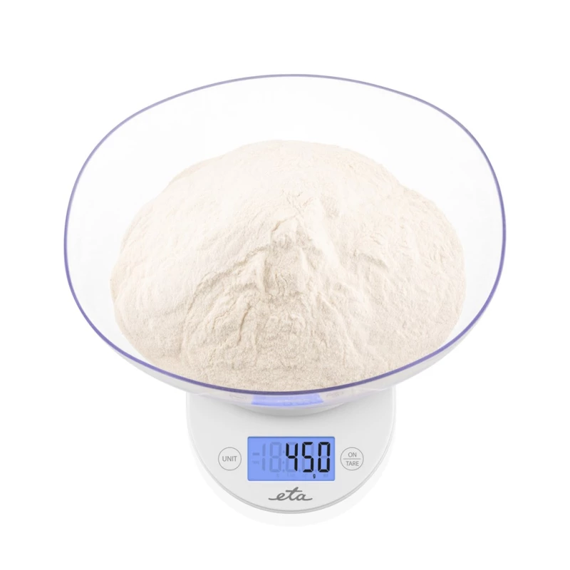 ETA | bilancia da cucina con ciotola | ETA577090000 Mari | divisione 1 g | tipo display LCD | bianco