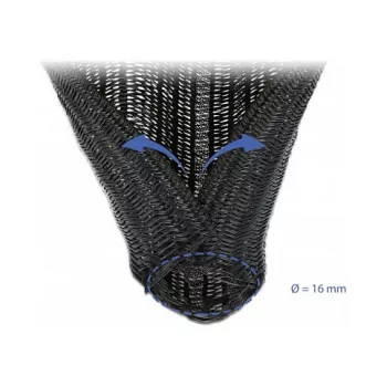 Guaina intrecciata DeLOCK 19033 10 m x 16 mm nero