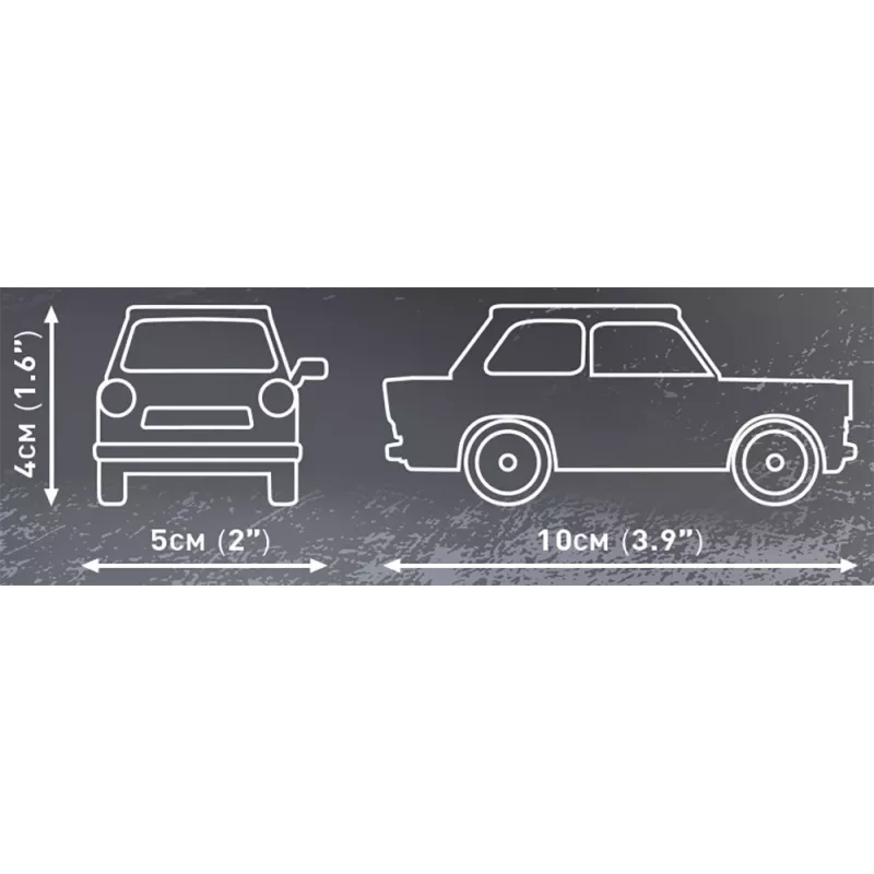 Set di costruzione Cobi Trabant 601 — 72 pezzi, kit modellino auto in miniatura