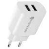 CARICABATTERIE TELEFONO 2X USB 2, 4A 12W BIANCO
