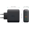 Caricatore da parete PA-D3 2xUSB Power Delivery (1xUSB+1xUSB C) 5,4A 60W Dynamic Detect
