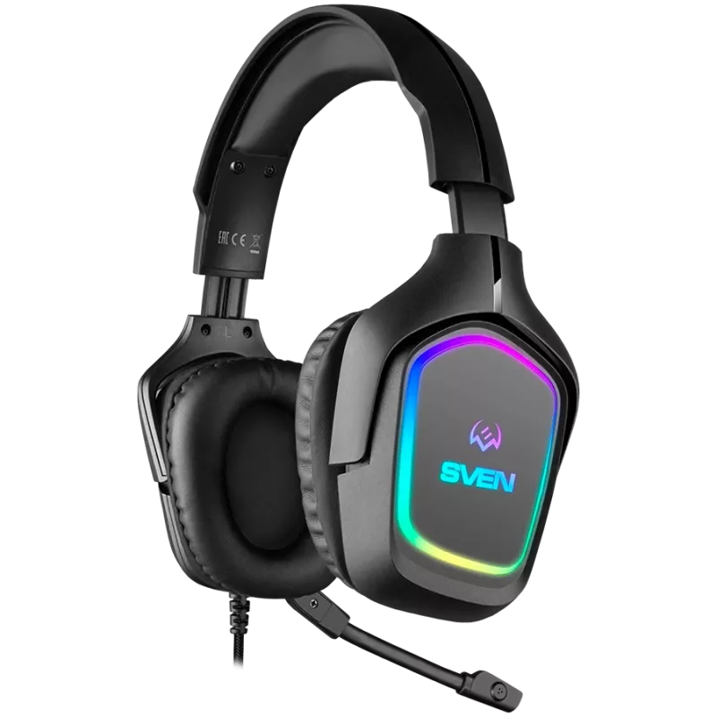 Cuffie gaming con microfono AP-U750MV, nere (USB, RGB)