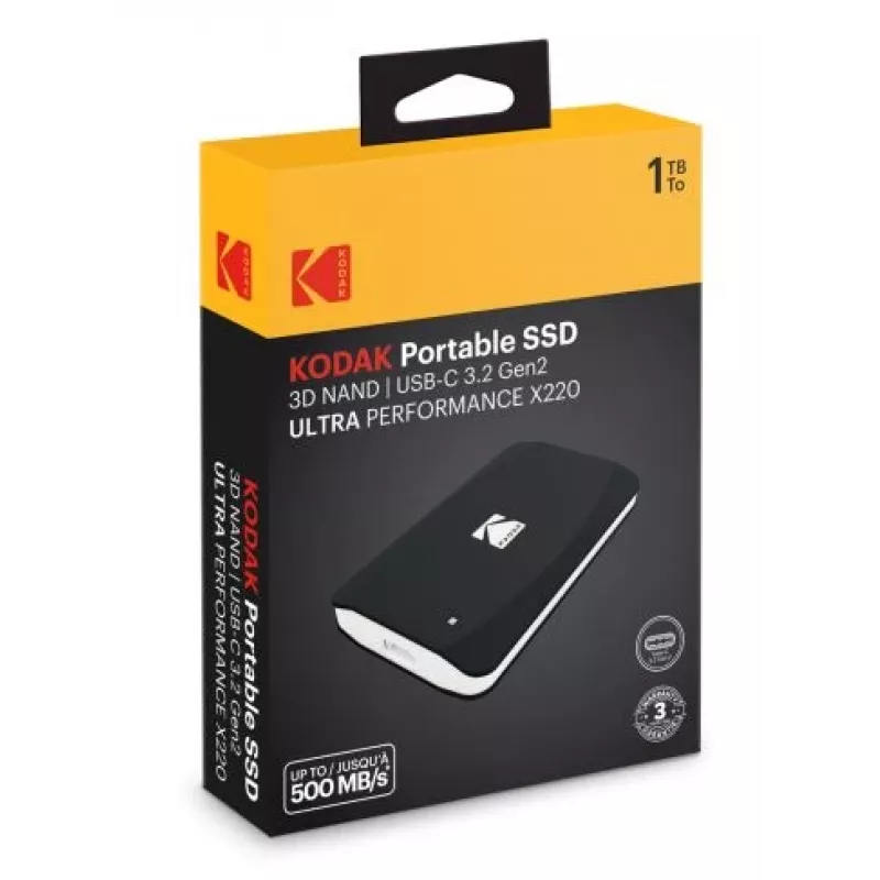 Kodak X220 SSD portatile da 1 TB, USB 3.2 Gen2