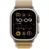 Cinturino Apple 49 mm Alpine Loop marrone piccolo finitura titanio naturale