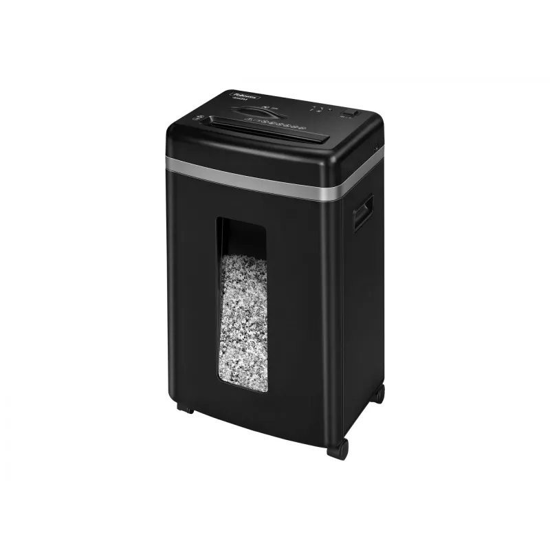 Distruggidocumenti Fellowes Powershred 450M micro-cut, capacità 9 fogli, 2 x 12 mm, contenitore da 22 litri, nero
