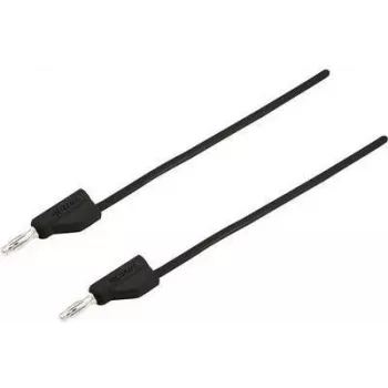VOLTCRAFT cavo di prova [connettore maschio 4 mm - connettore maschio 4 mm] 1 m nero MSB-300 (MSB-300-1-SW)