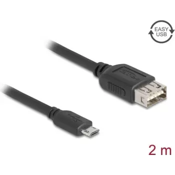 Cavo USB DELOCK 81519 — USB 2.0, Micro-USB B su USB A, 2 m, nero