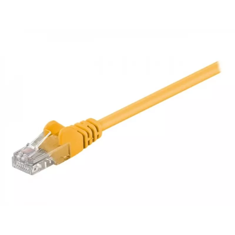 Cavo patch CAT 5e Wentronic Goobay, U/UTP, giallo, 15 m - misto rame CCA (68351)
