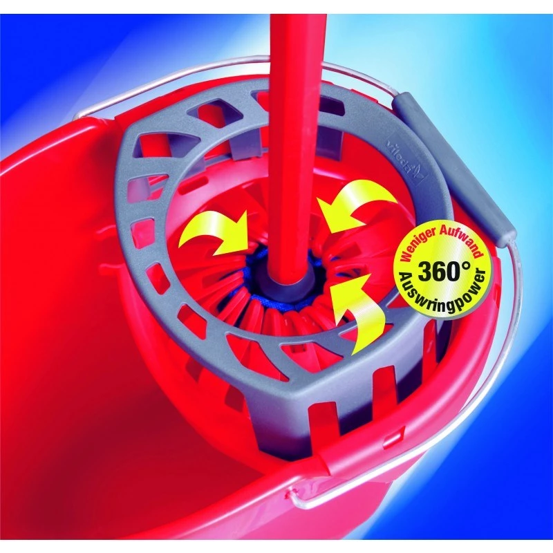 Vileda SuperMocio Torsion Power secchio con strizzatore, rosso