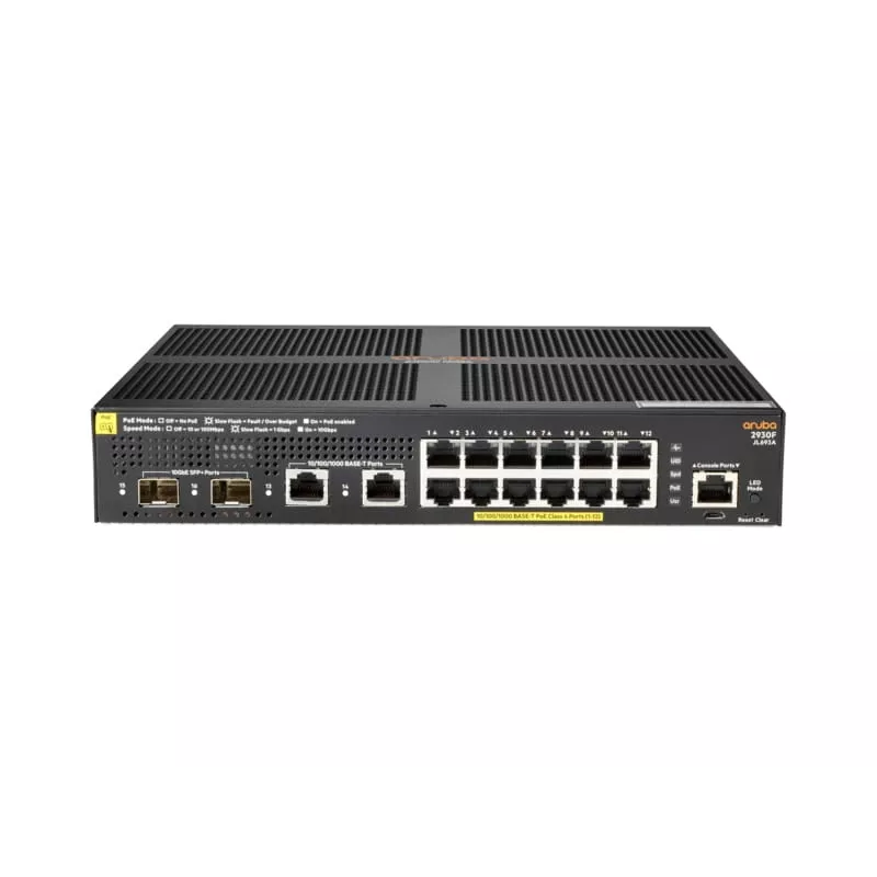 Switch managed Aruba 2930F 12G PoE+ 2G/2SFP+