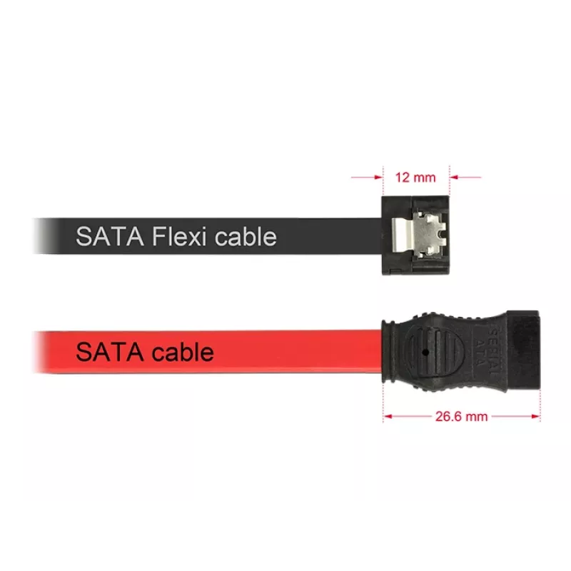 Cavo SATA DeLOCK 0,2 m 2x SATA III nero