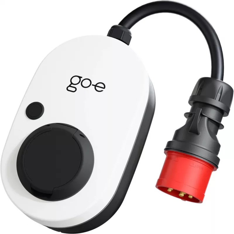 go-e Charger Gemini flex 22 kW wallbox mobile, 32 A CEE, bianco