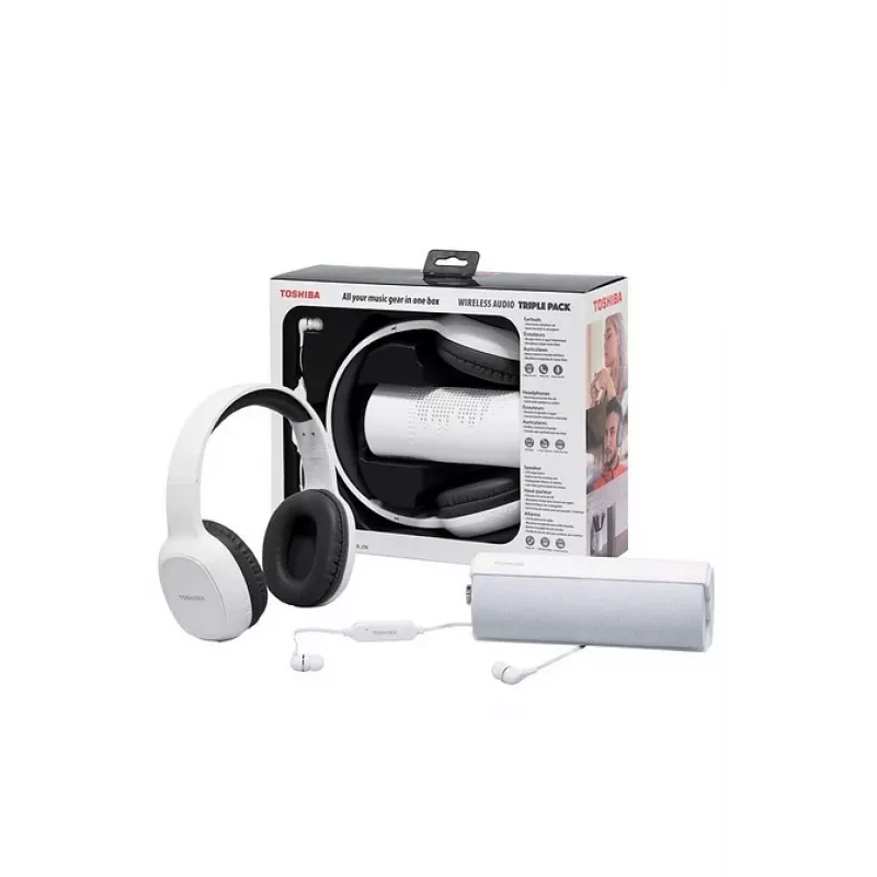Cuffie Toshiba Wireless Audio Triple Pack HSP-3P19 bianco