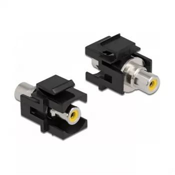 Modulo Keystone DeLOCK 86740 piatto nero RCA