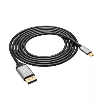 Akyga AK-AV-16 Cavo USB-C a DisplayPort, 4K 60 Hz, 1,8 m, nero