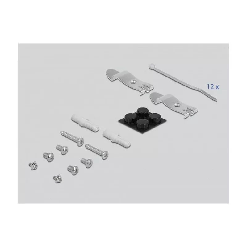 Patch panel DeLOCK keystone 12 porte nero